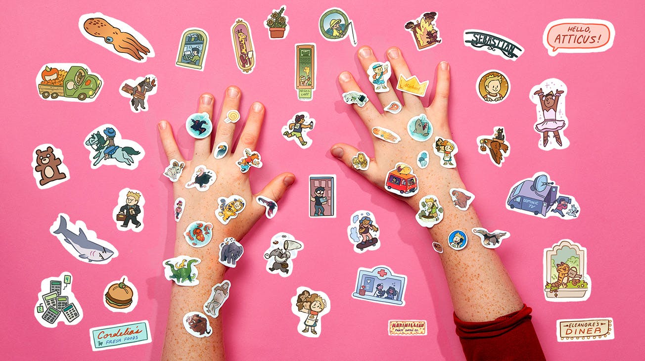 DTS hands and stickers