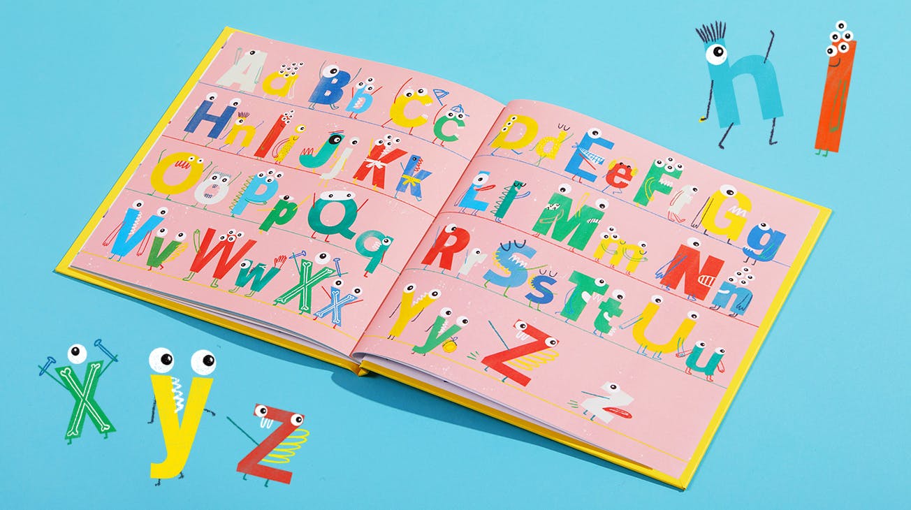 Inside spread of My Little Monsters Book