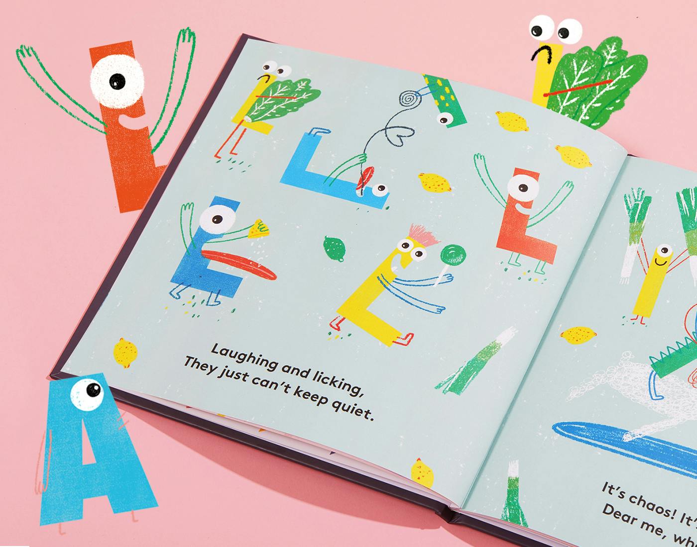 Inside spread of My Little Monster Book